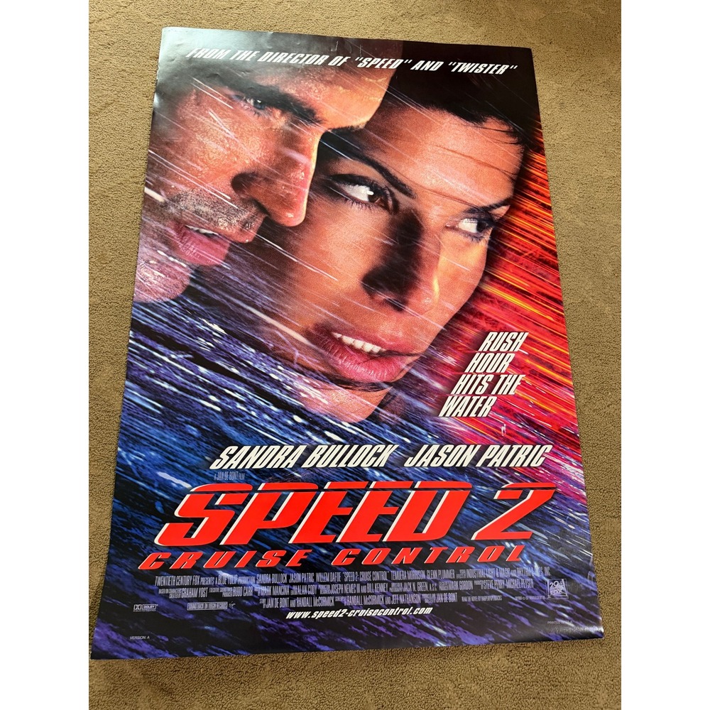 Speed 2 Cruise Control Movie Poster 1997 Sandra Bullock Jason Patric Version A
